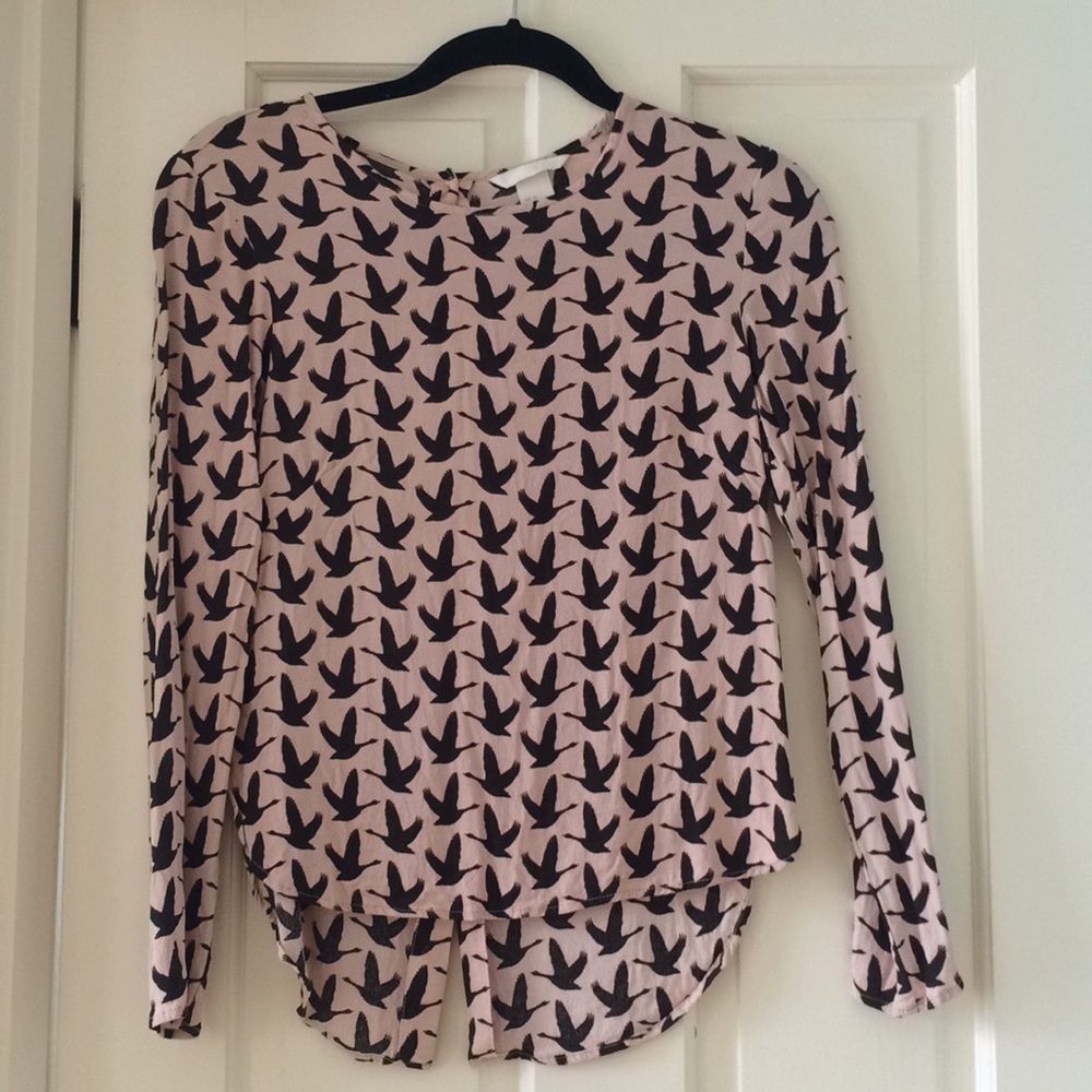 Pink patterned blouse